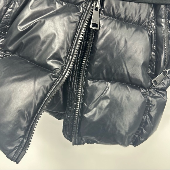 SAM. Belted Black Puffer Coat Goose Down Long Coat Womens 14 - Picture 7 of 14